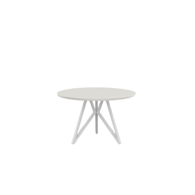 Studio HENK tafel Butterfly Rond Tripod - wit frame, HPL Fenix bianco kos