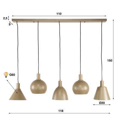 Hanglamp in de Mix
