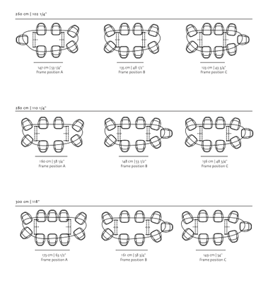 Studio HENK tafel Butterfly Blob - zwart frame, gerookte beits