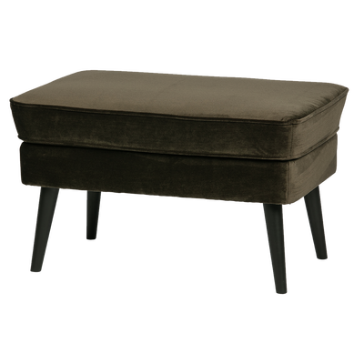 Rocco hocker velvet donkerbruin [fsc]