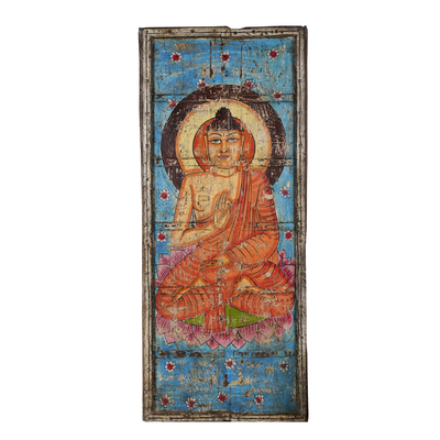 Buddha - Antiek Teakhouten Wandpaneel 165cm