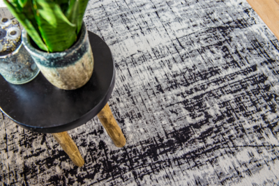 Ecorugs vloerkleed Griff zwart-wit