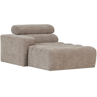 Novi chaise longue element arm links ribstof terra