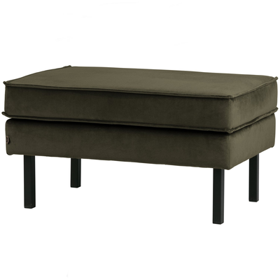 Rodeo hocker op poten velvet kastanjebruin