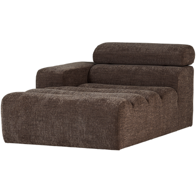 Novi chaise longue element arm links ribstof terra