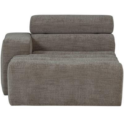 Novi chaise longue element arm links ribstof terra