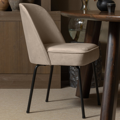 Vogue eetkamerstoel structure velvet brass