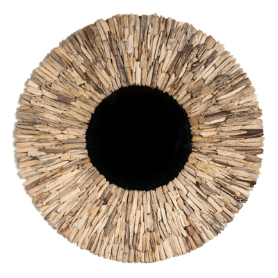 Driftwood spiegel rond 60 cm