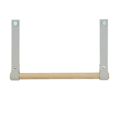 Leren keukenrolhouder (roldrager: rondhout)