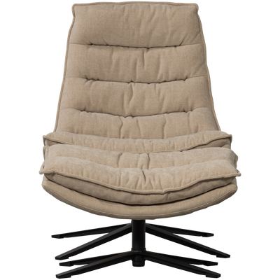 Kube draaifauteuil met hocker bruin