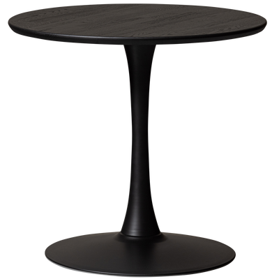 Bistro ronde buisvoet metaal matzwart 72xo54 cm
