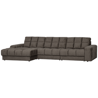 Second date chaise longue links velvet antraciet