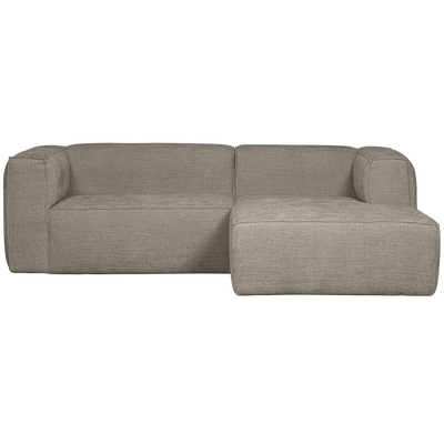 Bean chaise longue bank rechts chenille velvet taupe