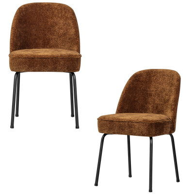 Vogue eetkamerstoel structure velvet brass
