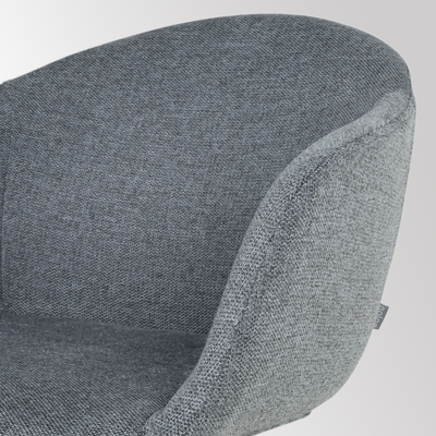 Draaibare eetkamerstoel Nola-Otis - zwart onderstel