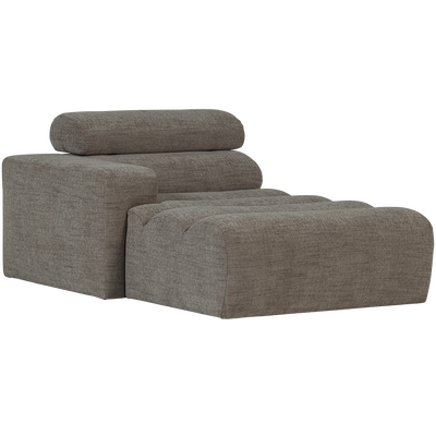 Novi chaise longue element arm links ribstof terra