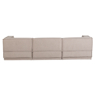 Manu chaise longue bank links velvet bruin [fsc]