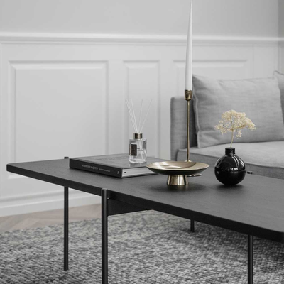 Shelton houten salontafel zwart - 145 x 60 cm