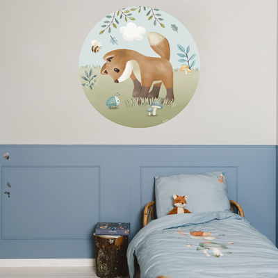 Behangcirkel Forest Friends Groen (100cm)