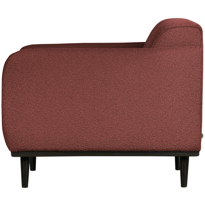 Statement fauteuil met arm chenille velvet perzikroze