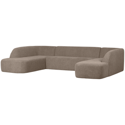 Sloping u-vorm bank off white melange
