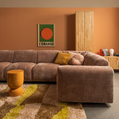 Musa vloerkleed grafisch dessin naturel/geel 170x240 cm
