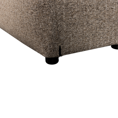 Baggy hocker geweven stof naturel melange