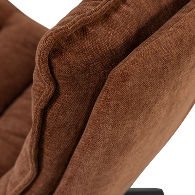 Kube draaifauteuil met hocker bruin