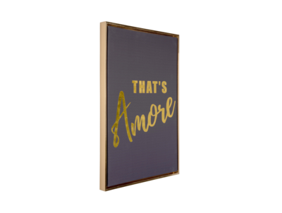 Wanddecoratie That's Amore Medium zwart &amp; goud