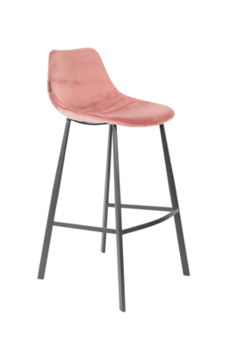 Dutchbone Franky Barkruk Velvet 80 cm - Set van 2
