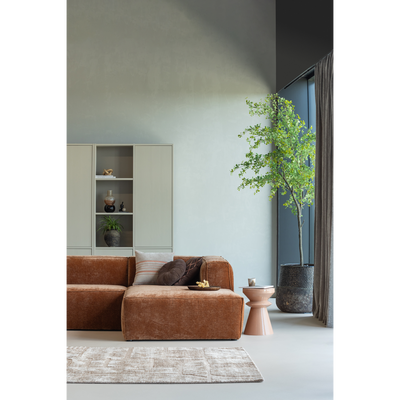 Bean hoekbank rechts chenille velvet taupe