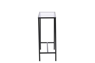 Toa Sidetable - 100 x 30 cm - Zwart met Glas