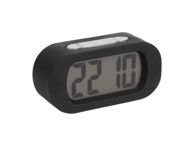 Alarm clock Gummy rubberized black