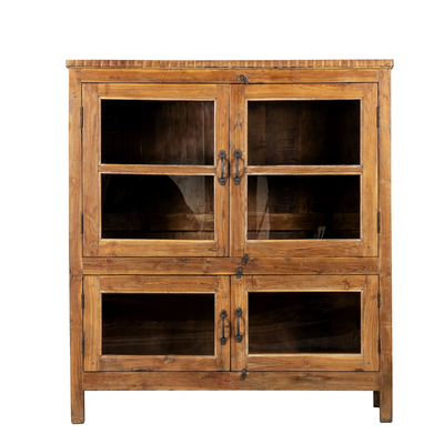 Anjar - Vitrinekast Glas Teakhout 