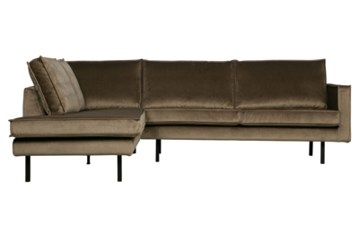 BePureHome hoekbank Rodeo fluweel