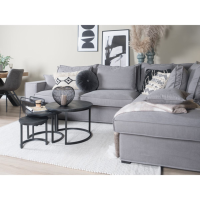 Salontafel Noor - Set van 3 - Zwart/Zwart