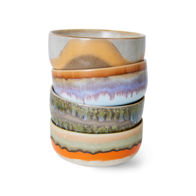 HKliving kom 70's Ceramics - Reef - set van 4