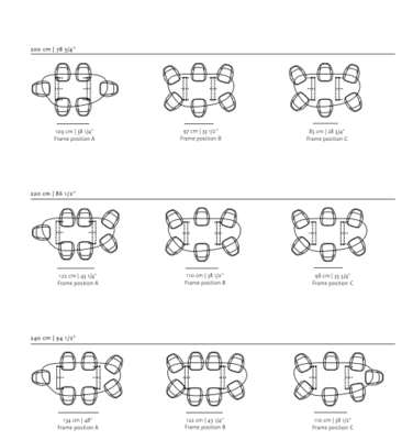 Studio HENK tafel Butterfly Blob - wit frame, HPL Fenix bianco kos
