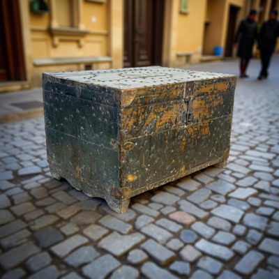 Kistje met koperen nagel