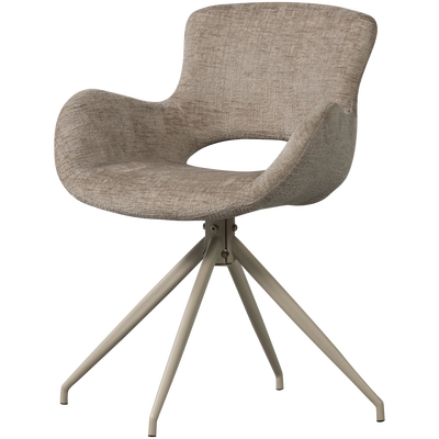 Eliva eetkamerstoel structure velvet paars - set van 2