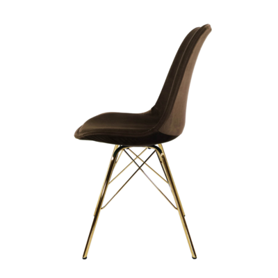 Kuipstoel Velvet goud frame