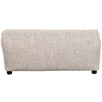Baggy hocker geweven stof naturel melange