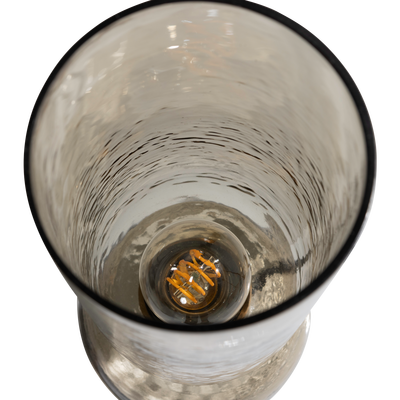 Gigi tafellamp gehamerd glas 38xo15cm naturel