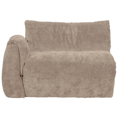 Baggy 1-zits element met arm links geweven chenille oudroze