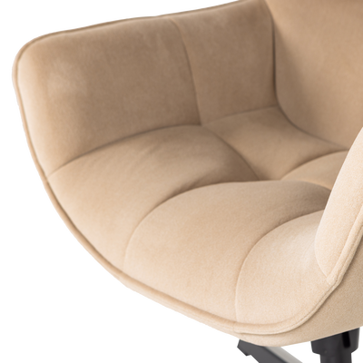 Wibo draaifauteuil mat velvet bruinrood [fsc]
