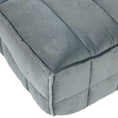 Cluster hocker velvet warm taupe