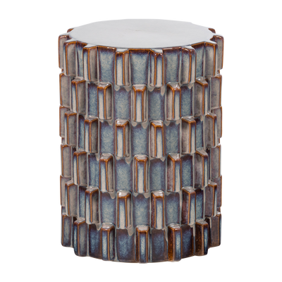 Axu decoratieve bijzettafel o35x45 cm keramiek grijsblauw