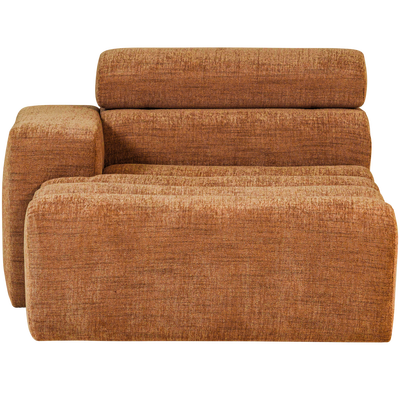 Novi chaise longue element arm links ribstof terra