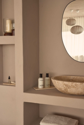 Marmer dienblad S 10x25cm - beige