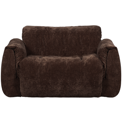 Baggy loveseat geweven chenille bruin